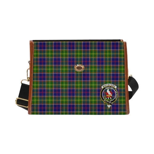 Scottish Whiteford Clan Crest Tartan Waterproof Canvas Bag Tartan Plaid 2