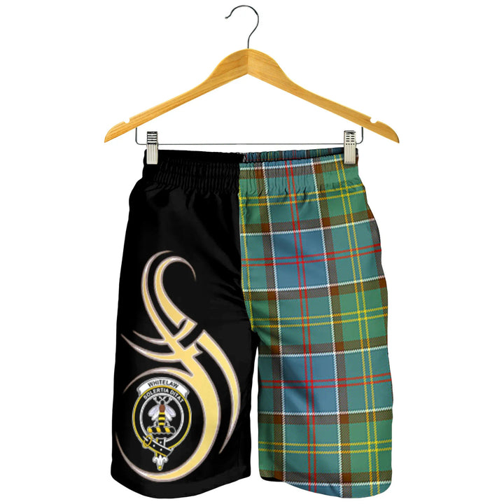 Scottish Whitelaw Clan Crest Tartan Believe in Me Men's Shorts