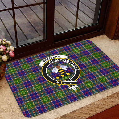Scottish Whitelaw Clan Crest Tartan Door Mat Tartan Plaid 1