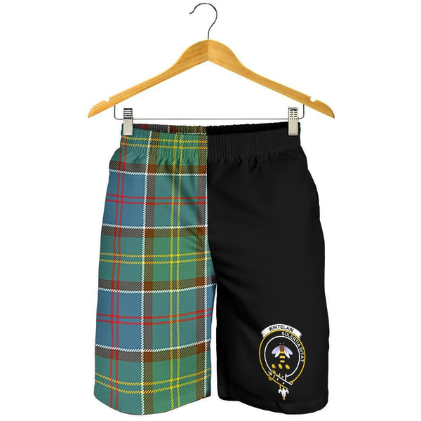 Scottish Whitelaw Clan Crest Tartan Half of Me Men's Shorts
