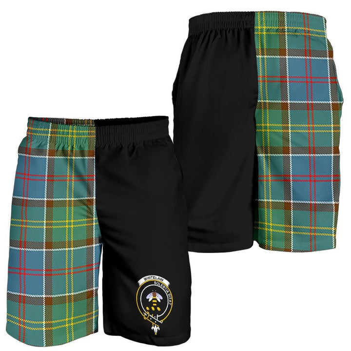Scottish Whitelaw Clan Crest Tartan Half of Me Men's Shorts