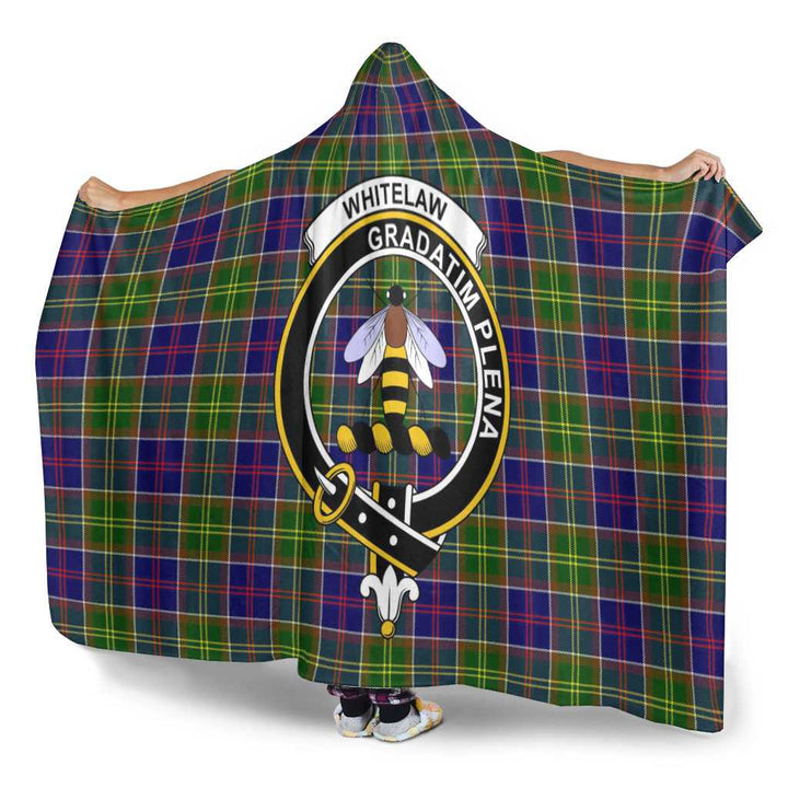 Scottish Whitelaw Clan Crest Tartan Hooded Blanket Tartan Plaid 3