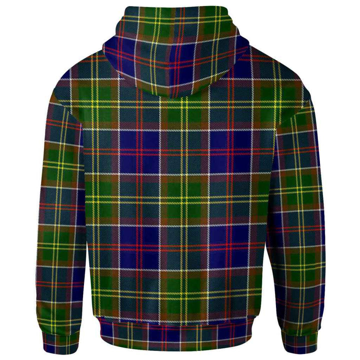 Scottish Whitelaw Clan Crest Tartan Hoodie Back Side Tartan Plaid