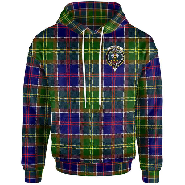 Scottish Whitelaw Clan Crest Tartan Hoodie Front Side Tartan Plaid