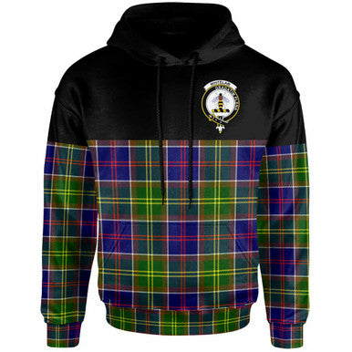 Scottish Whitelaw Clan Crest Tartan Hoodie - Horizontal Style Front Side Tartan Plaid
