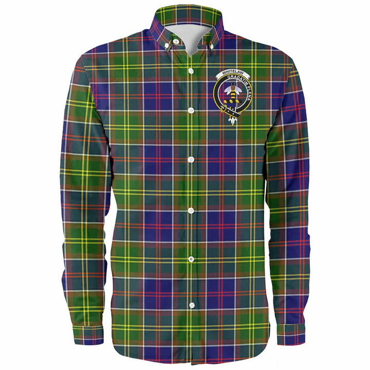 Scottish Whitelaw Clan Crest Tartan Long Sleeve Shirt Front Side Tartan Plaid