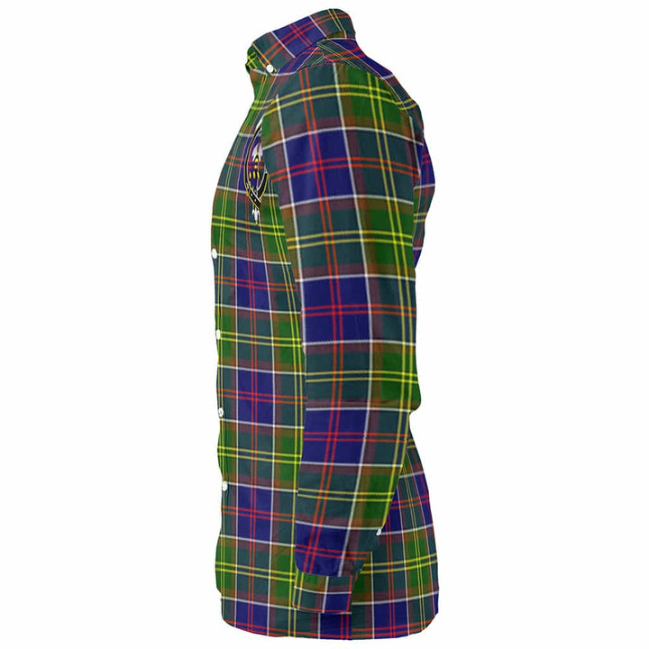 Scottish Whitelaw Clan Crest Tartan Long Sleeve Shirt Tartan Plaid