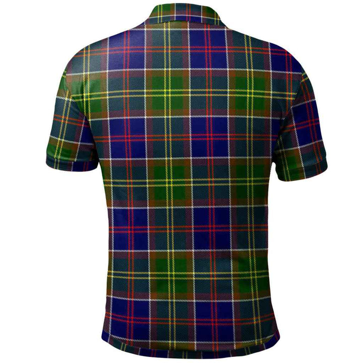 Scottish Whitelaw Clan Crest Tartan Polo Shirt Back Side Tartan Plaid