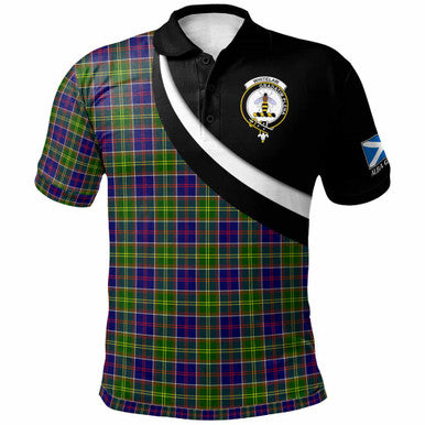 Scottish Whitelaw Clan Crest Tartan Polo Shirt - Scotland Forever Style Front Side Tartan Plaid