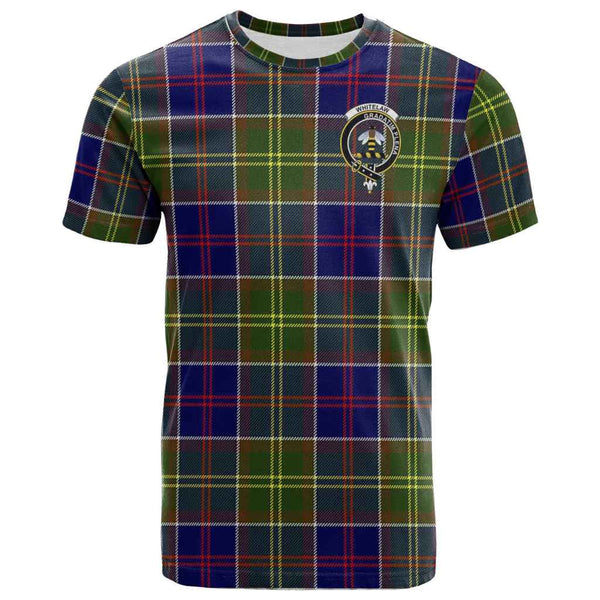 Scottish Whitelaw Clan Crest Tartan T-Shirt Front Side Tartan Plaid
