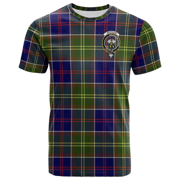 Scottish Whitelaw Clan Crest Tartan T-Shirt Front Side Tartan Plaid