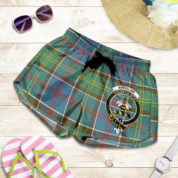 Scottish Whitelaw Clan Crest Tartan Women Shorts