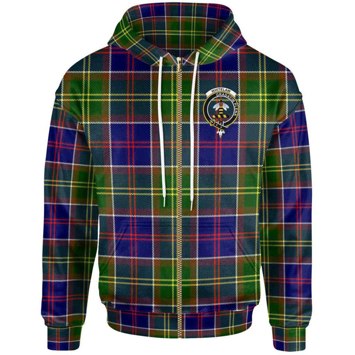 Scottish Whitelaw Clan Crest Tartan Hoodie Zip Tartan Plaid