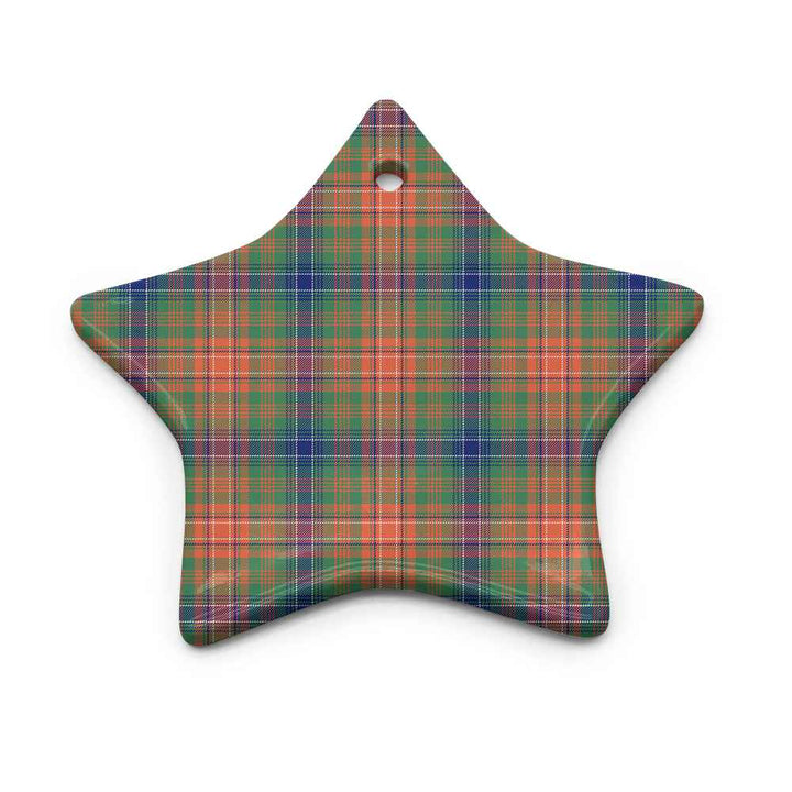 Scottish Wilson Ancient Clan Tartan Ceramic Ornament Star Shape Tartan Plaid