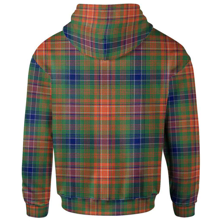 Scottish Wilson Ancient Clan Tartan Hoodie Back Side Tartan Plaid