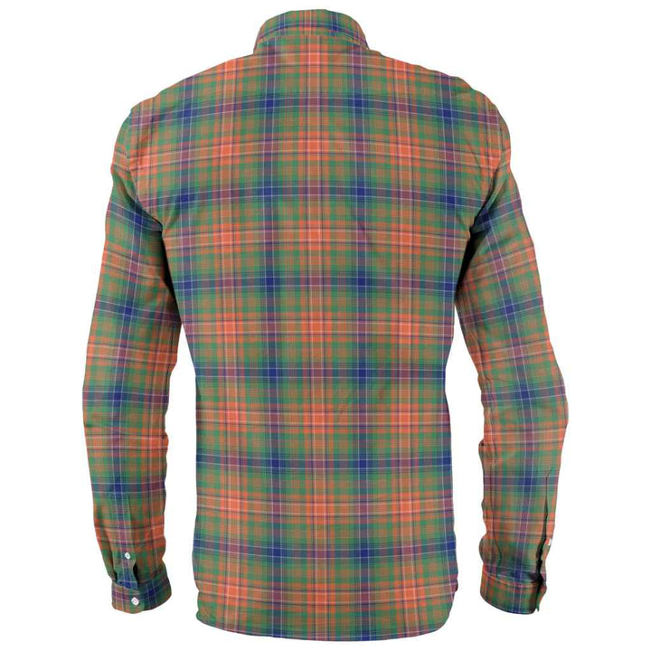 Scottish Wilson Ancient Clan Tartan Long Sleeve Shirt Back Side Tartan Plaid