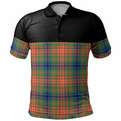 Scottish Wilson Ancient Clan Tartan Polo Shirt - Horizontal Style Front Side Tartan Plaid