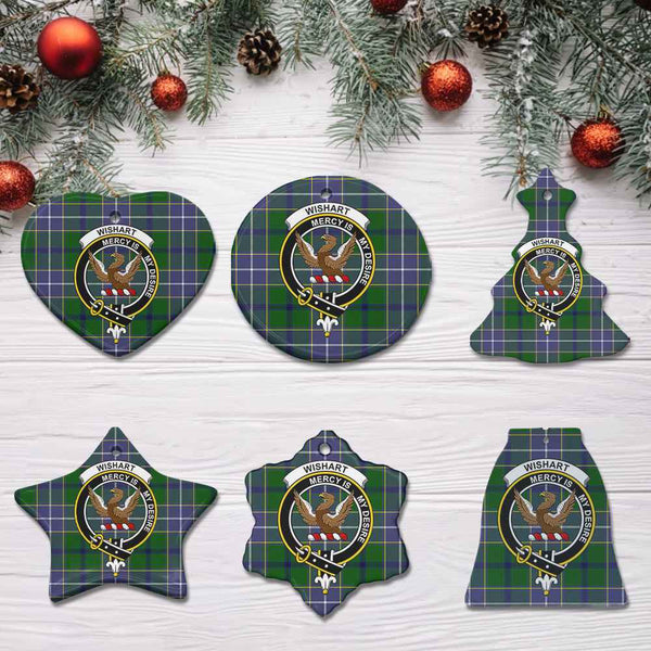 Scottish Wishart Clan Crest Tartan Ceramic Ornament All Tartan Plaid
