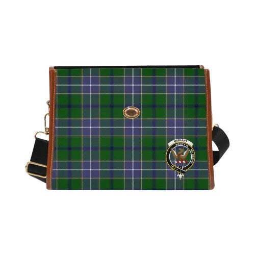 Scottish Wishart Clan Crest Tartan Waterproof Canvas Bag Tartan Plaid 2