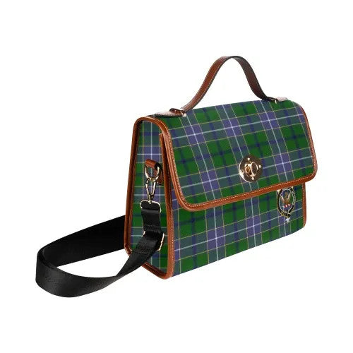 Scottish Wishart Clan Crest Tartan Waterproof Canvas Bag Tartan Plaid 1