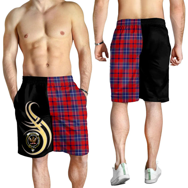 Scottish Wishart Dress Clan Crest Tartan Believe in Me Men's Shorts