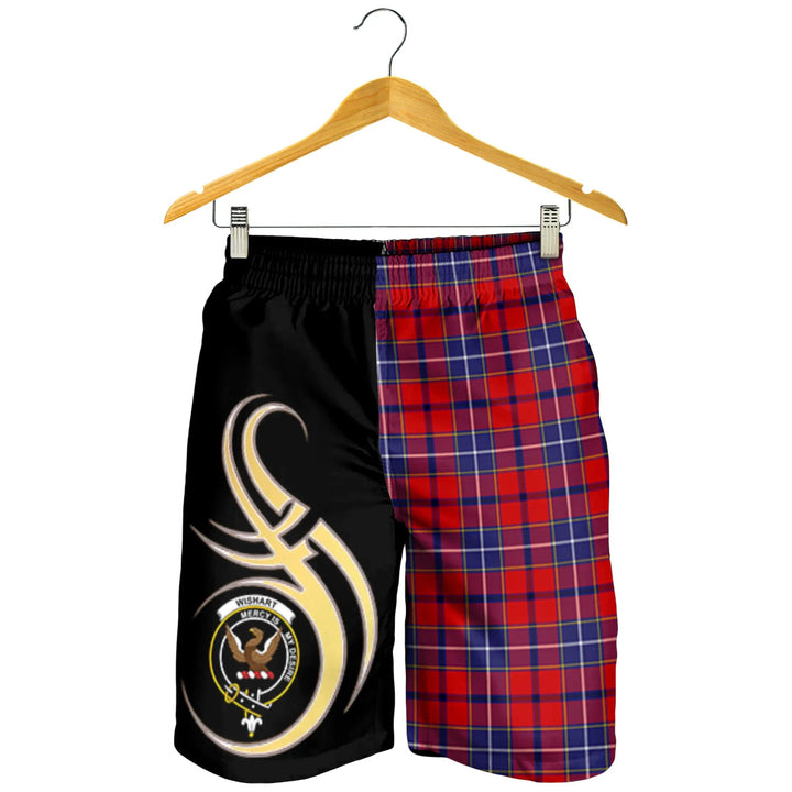 Scottish Wishart Dress Clan Crest Tartan Believe in Me Men's Shorts