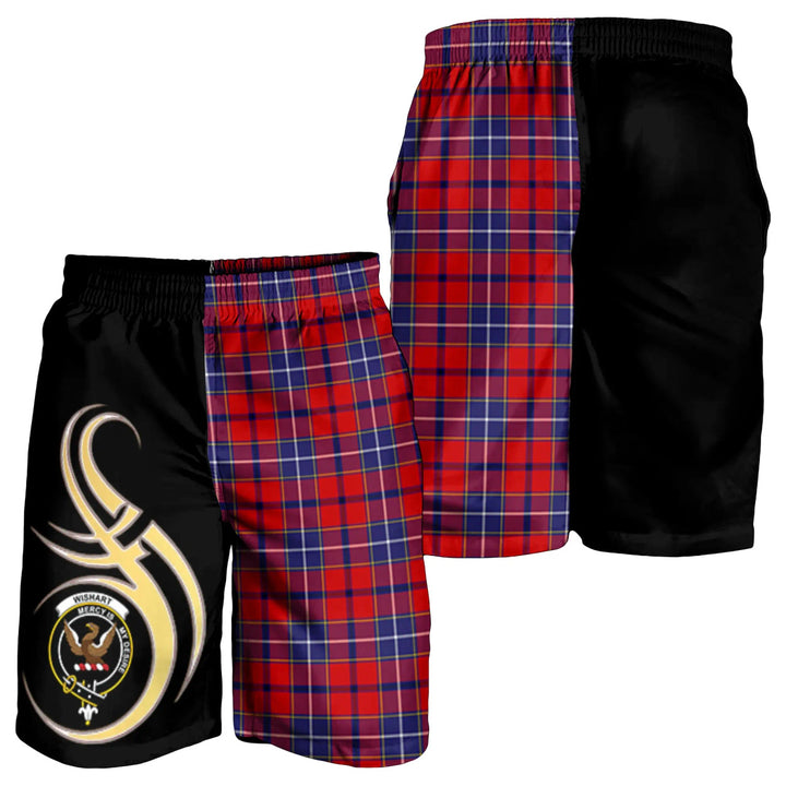 Scottish Wishart Dress Clan Crest Tartan Believe in Me Men's Shorts