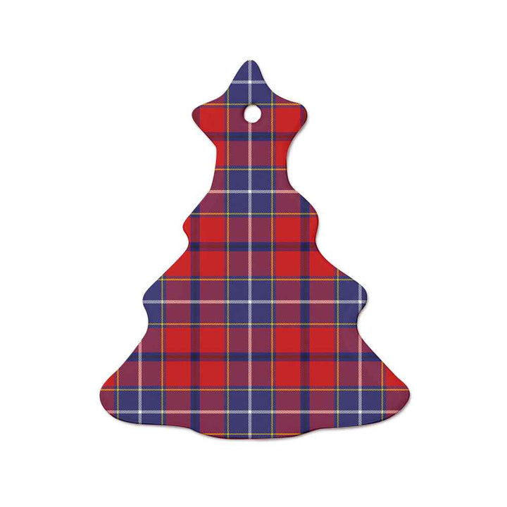 Scottish Wishart Dress Clan Tartan Ceramic Ornament  Tree Shape Tartan Plaid