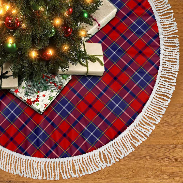 Scottish Wishart Dress Clan Tartan Christmas Tree Skirt Tassels 2 Tartan Plaid