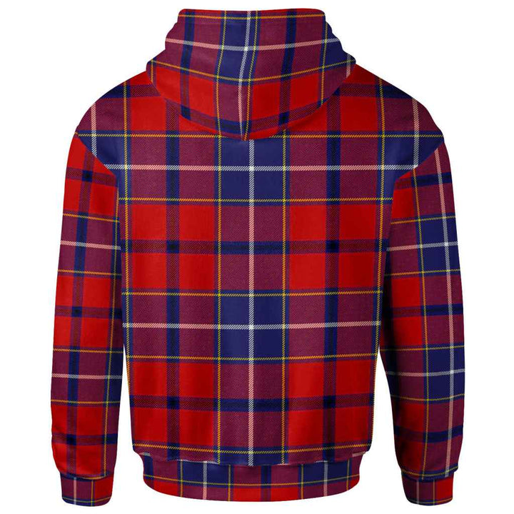 Scottish Wishart Dress Clan Tartan Hoodie Back Side Tartan Plaid