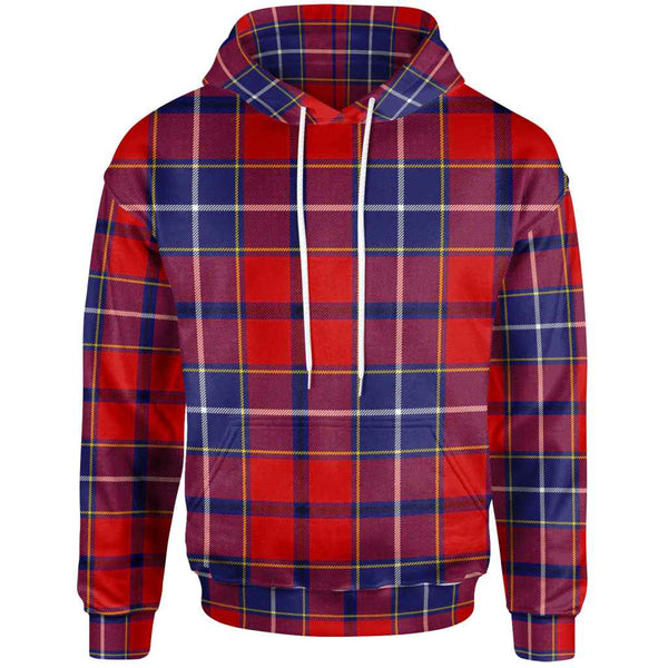 Scottish Wishart Dress Clan Tartan Hoodie Front Side Tartan Plaid
