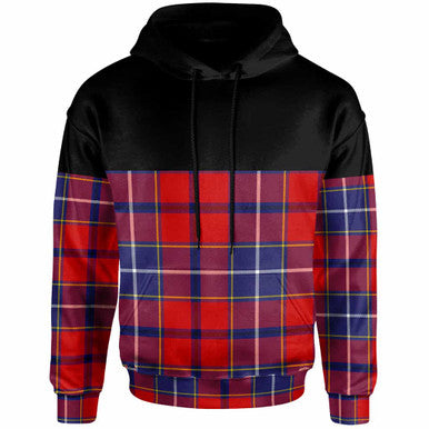 Scottish Wishart Dress Clan Tartan Hoodie - Horizontal Style Front Side Tartan Plaid