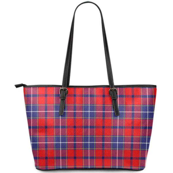 Scottish Wishart Dress Clan Tartan Leather Tote Tartan Plaid