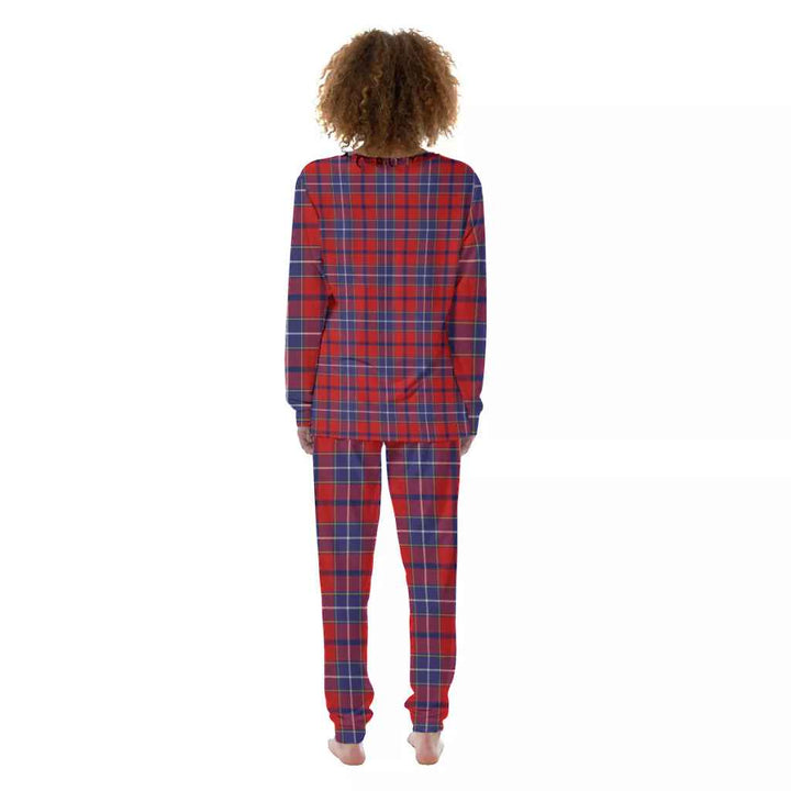 Scottish Wishart Dress Clan Tartan Pajama Set Women Back Side Tartan Plaid