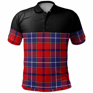 Scottish Wishart Dress Clan Tartan Polo Shirt - Horizontal Style Front Side Tartan Plaid