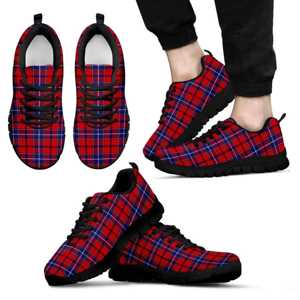Scottish Wishart Dress Clan Tartan Sneakers Black Sole Tartan Plaid