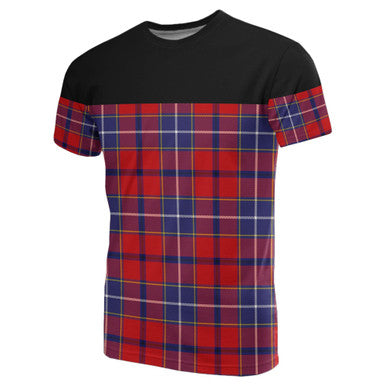 Scottish Wishart Dress Clan Tartan T-Shirt Horizontal Style Front Side Tartan Plaid