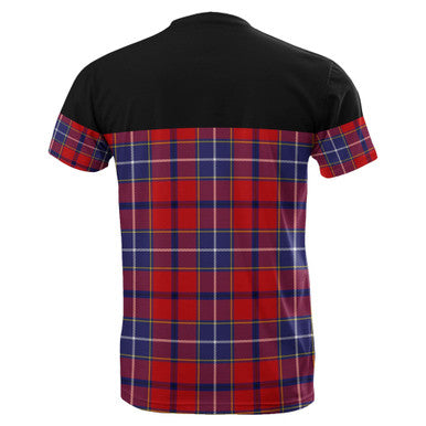 Scottish Wishart Dress Clan Tartan T-Shirt Horizontal Style Back Side Tartan Plaid
