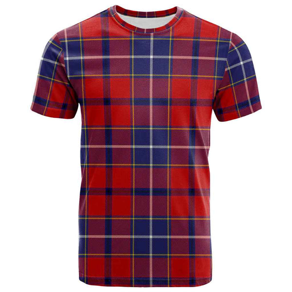 Scottish Wishart Dress Clan Tartan T-Shirt Front Side Tartan Plaid