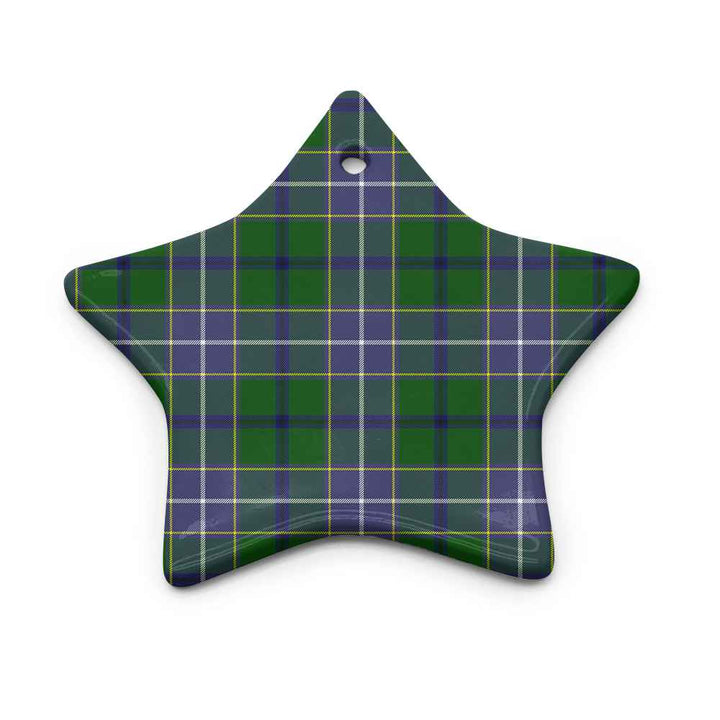Scottish Wishart Hunting Modern Clan Tartan Ceramic Ornament Star Shape Tartan Plaid