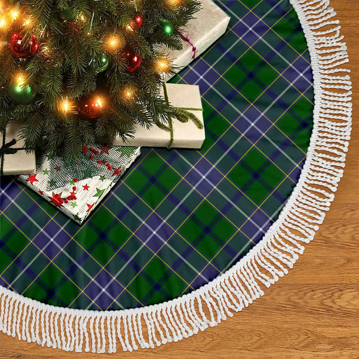 Scottish Wishart Hunting Modern Clan Tartan Christmas Tree Skirt Tassels 2 Tartan Plaid