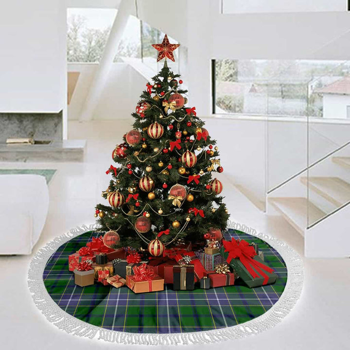 Scottish Wishart Hunting Modern Clan Tartan Christmas Tree Skirt Tassels 3 Tartan Plaid