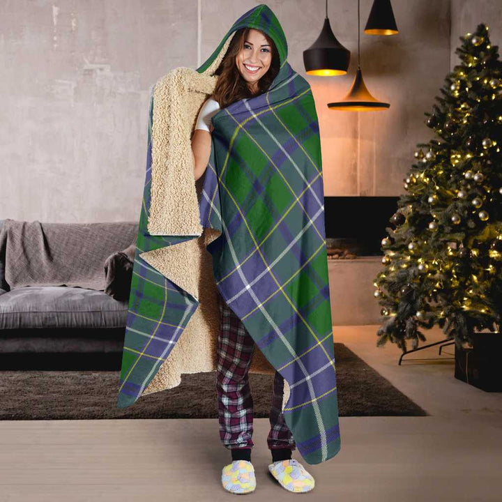 Scottish Wishart Hunting Modern Clan Tartan Hooded Blanket Tartan Plaid 6