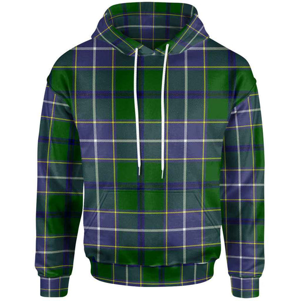 Scottish Wishart Hunting Modern Clan Tartan Hoodie Front Side Tartan Plaid