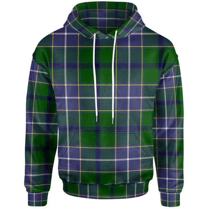 Scottish Wishart Hunting Modern Clan Tartan Hoodie Front Side Tartan Plaid