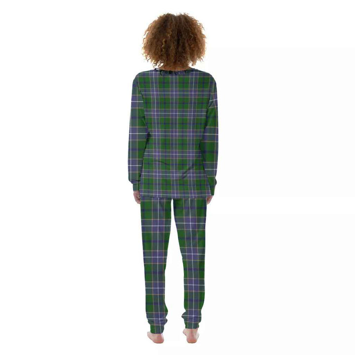 Scottish Wishart Hunting Modern Clan Tartan Pajama Set Women Back Side Tartan Plaid