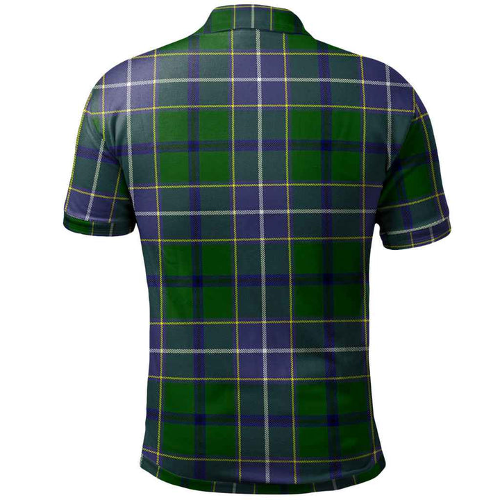 Scottish Wishart Hunting Modern Clan Tartan Polo Shirt Back Side Tartan Plaid