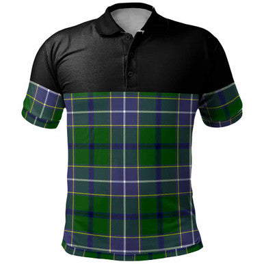 Scottish Wishart Hunting Modern Clan Tartan Polo Shirt - Horizontal Style Front Side Tartan Plaid