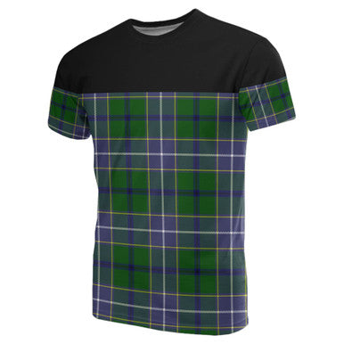 Scottish Wishart Hunting Modern Clan Tartan T-Shirt Horizontal Style Front Side Tartan Plaid