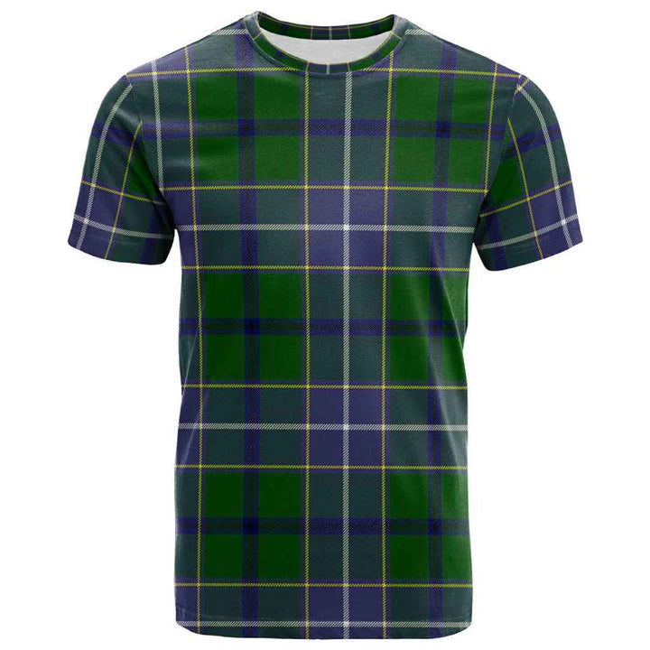 Scottish Wishart Hunting Modern Clan Tartan T-Shirt Front Side Tartan Plaid